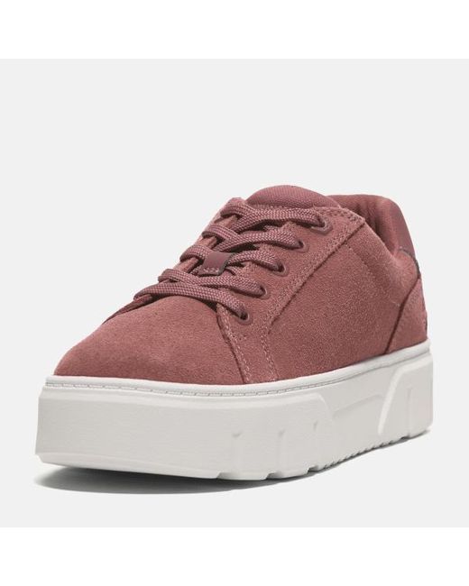 Timberland Pink Laurel Court Low Lace-up Trainer For Women In Red, Woman, Red, Size: 3.5