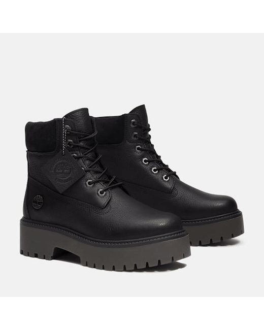Timberland Black Stone Street Premium Platform Boot