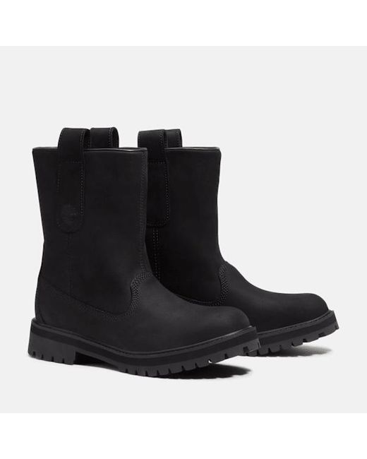 Timberland Black Heritage Mid Pull-On Boot For for men