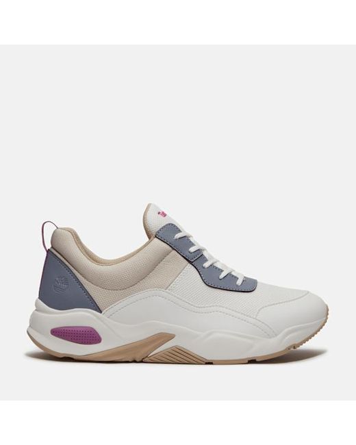 Timberland Delphiville Low Lace-up Trainer For Women In White/purple, Woman, White, Size: 3.5