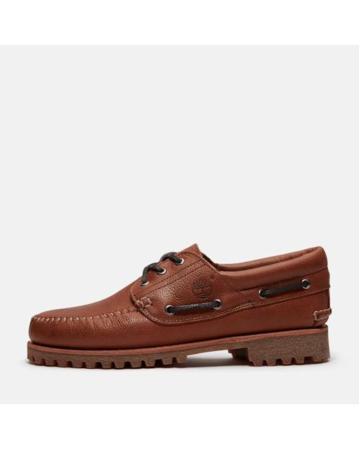 Timberland Brown Road Trip 3-Eye Lug Handsewn Boat Shoe For for men