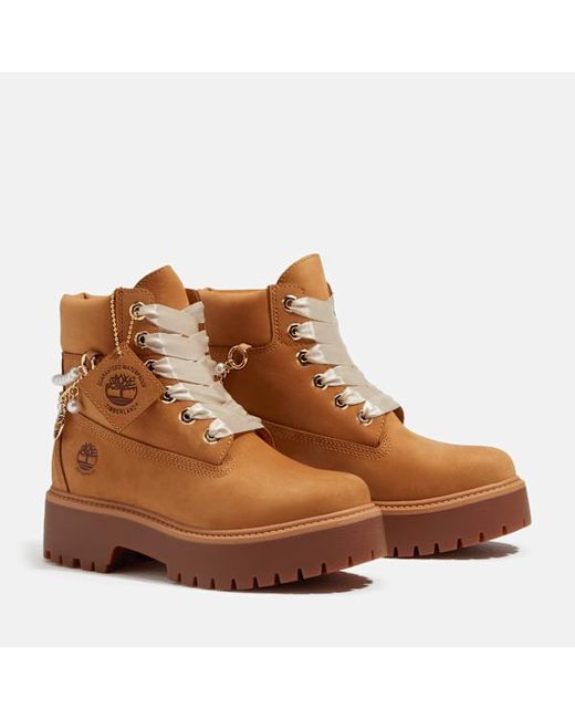 Timberland Brown Stone Street Platform 6-Inch Waterproof Boot For