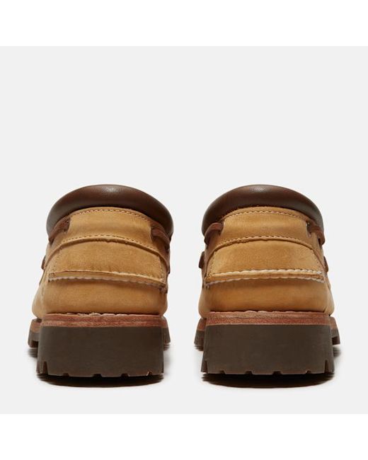 Timberland Brown Authentic 3-Eye Boat Shoe For for men
