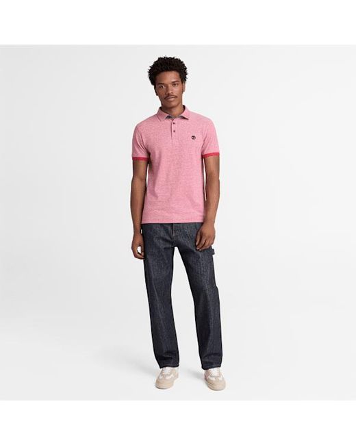 Timberland Pink Baboosic Brook Oxford Short-Sleeve Polo For for men