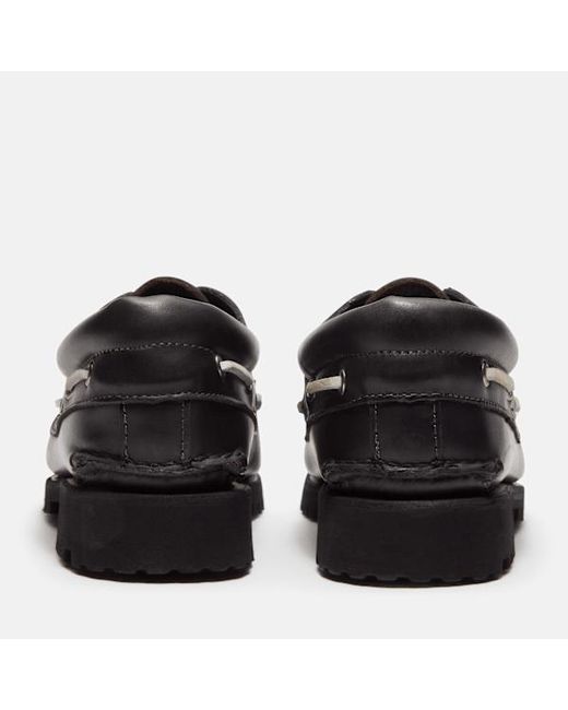 Timberland Black Road Trip 3-Eye Lug Handsewn Boat Shoe For for men