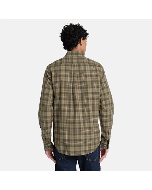 Timberland Green Check Regular Fit Poplin Shirt For for men