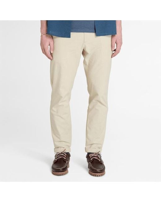 Timberland Natural Cotton Linen Joggers For Men In Beige, Man, Beige, Size: 30 for men