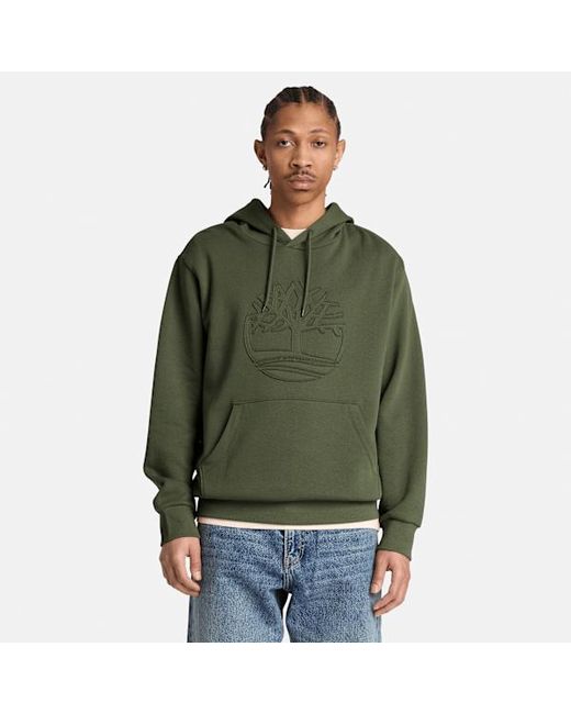 Timberland Green Wareham Tree Logo Patch Hoodie For for men