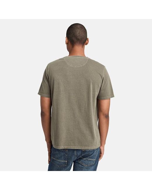 Timberland Green Dunstan River Garment Dyed Short-Sleeve T-Shirt For for men