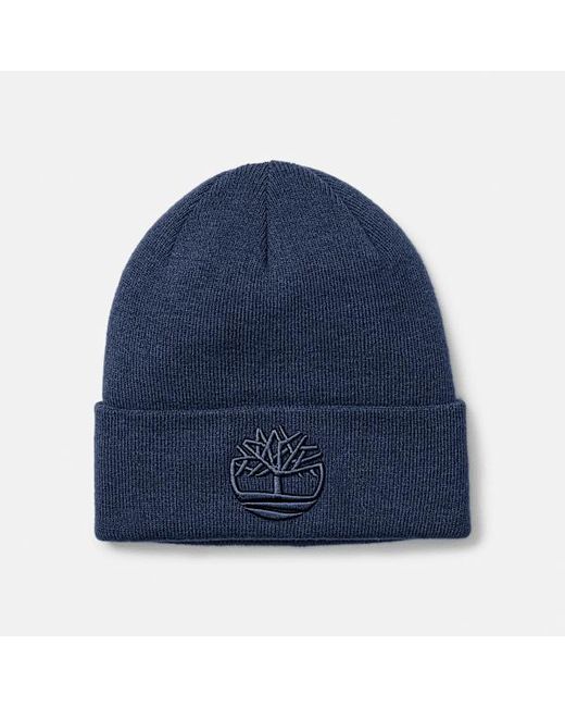 Timberland 3d Embroidered Beanie In Dark Blue, Blue for men