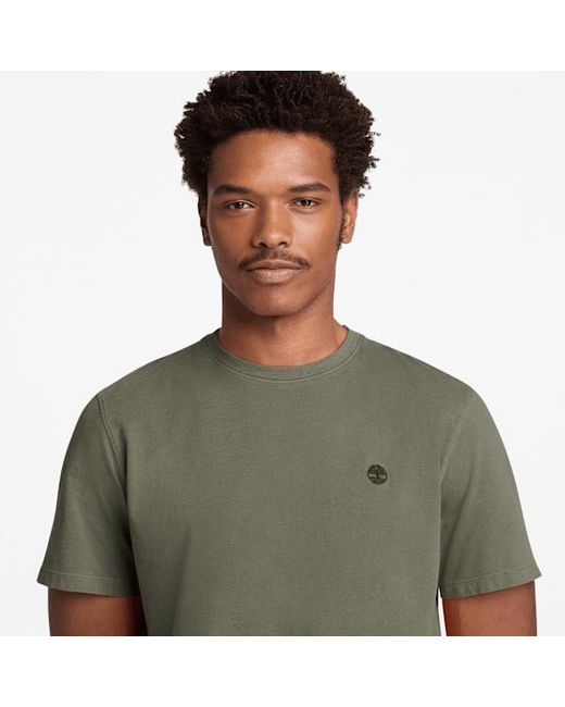 Timberland Green Dunstan River Garment Dyed Short-Sleeve T-Shirt For for men