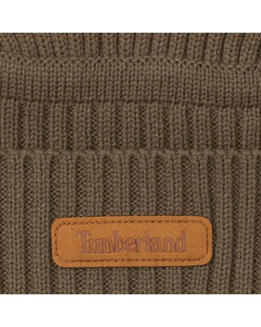 Timberland Gulf Beach Ribbed Beanie In Green, Green for men