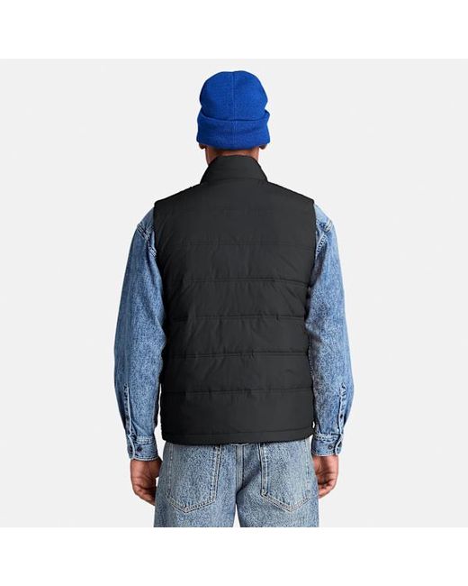 Timberland Black Axis Peak Water Repellent Puffer Vest For for men