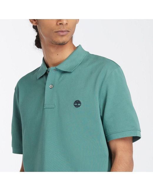 Timberland Green Millers River Piqué Polo Shirt for men