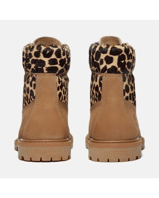 Timberland Brown Leopard 6-Inch Premium Boot For