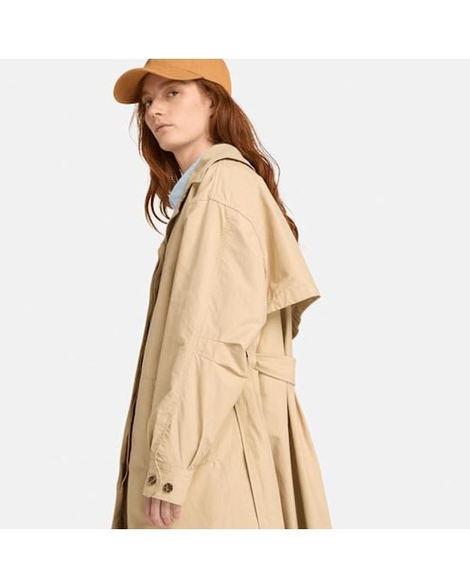 Timberland Natural Water-Repellent Long Mac Coat For