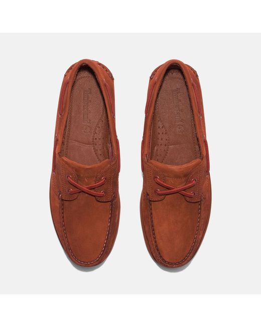 Timberland Red Classic Leather Boat Shoe for men