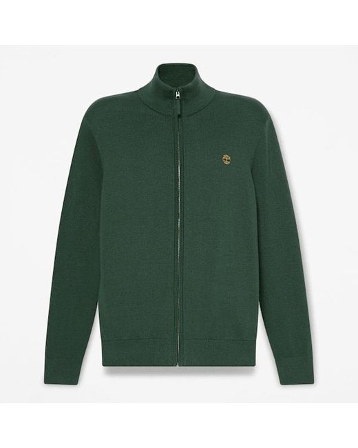 Timberland Green Williams River Cotton Full-Zip Jumper For for men