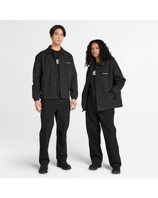 Timberland Black All Gender Washed Duck Canvas Carpenter Trouser