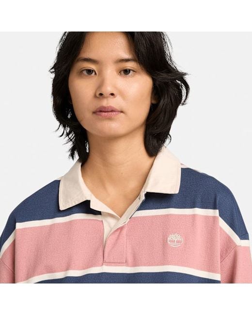 Timberland Rugby Polo Shirt In Dark Blue/dark Green, Blue, Size: 3xl