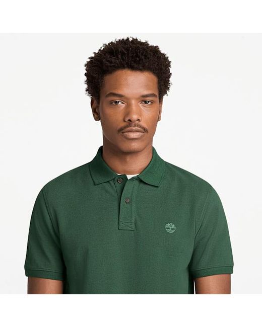 Timberland Green Millers River Short-Sleeve Pique Polo Shirt For for men