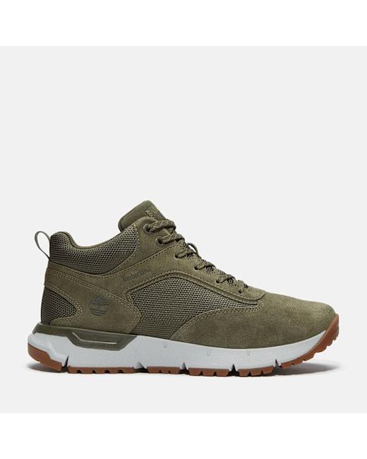Timberland Voyager Park Mid Trainer For Men In Dark Green, Man, Green, Size: 6.5 for men