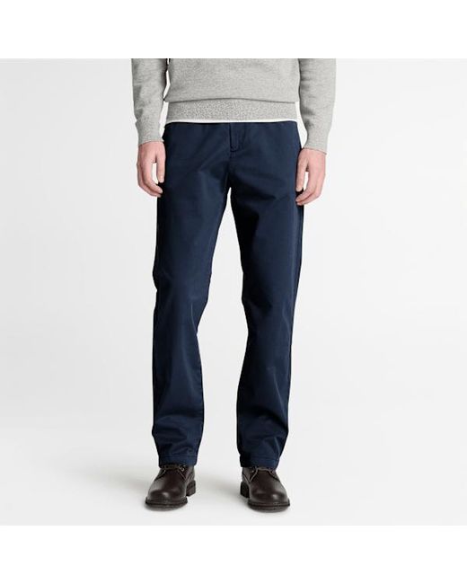 Timberland Blue Claremont Straight Twill Chino Trouser For for men