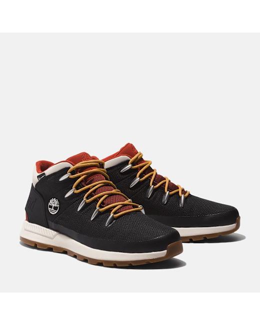 Timberland Black Sprint Trekker Mid Waterproof Trainer For for men