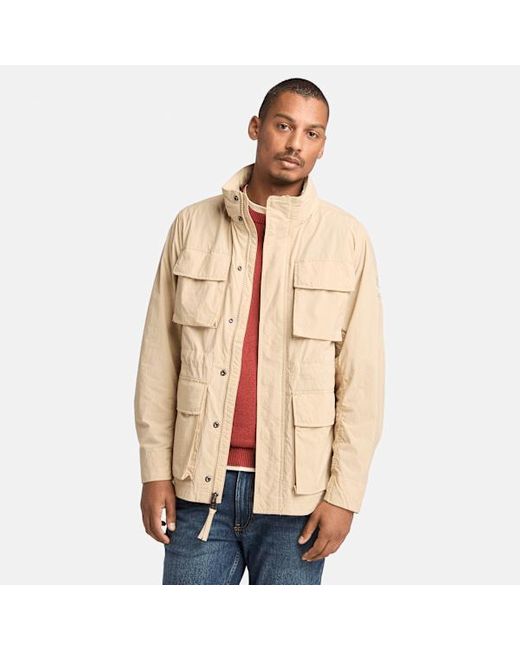 Timberland Natural Abington Durable Water Repellent Field Jacket For Men In Beige, Man, Beige, Size: L for men