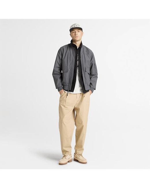 Timberland Gray Durable Water Repellent Utility Bomber For for men