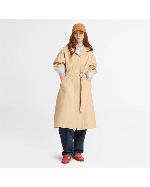Timberland Natural Water-Repellent Long Mac Coat For