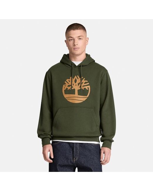 Timberland Green Northwood Tree Logo Hoodie For for men