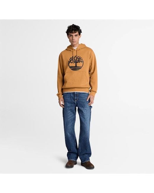 Timberland Brown Northwood Tree Logo Hoodie For for men
