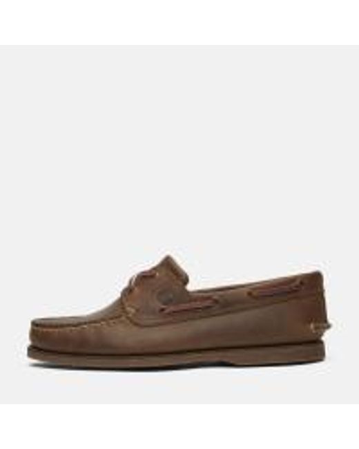 Timberland Brown Classic 2-Eye Boat Shoes for men