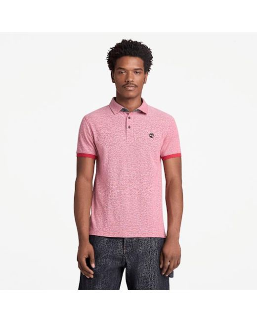Timberland Pink Baboosic Brook Oxford Short-Sleeve Polo For for men