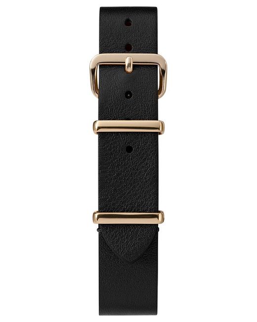 Timex Watch 16mm Leather Slip-thru Single Layer Strap Black in Black - Lyst