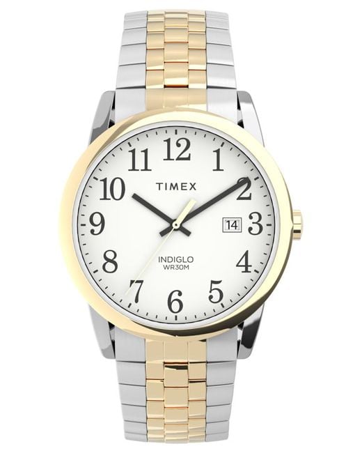 Timex Easy Reader 38mm Stainless Steel Expansion Band Watch With ...