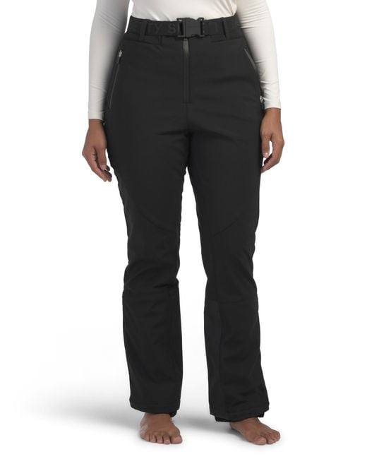 Tj Maxx Black Power High Waist Soft Shell Snow Pants For Nylon/Spandex/Polyester