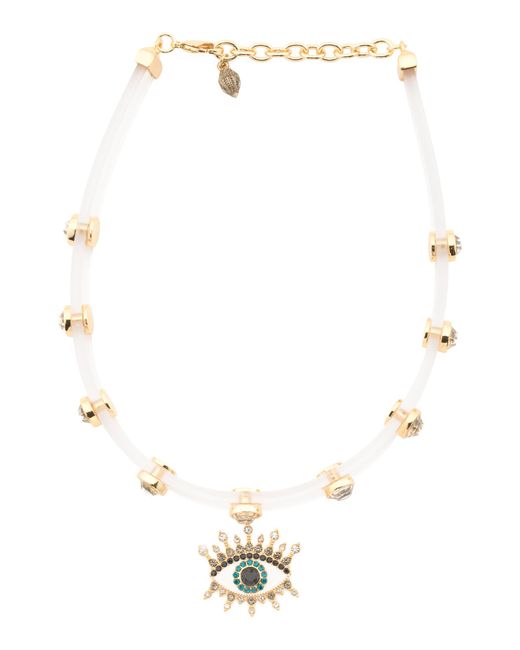 Tj Maxx White Clear Jelly Evil Eye Necklace