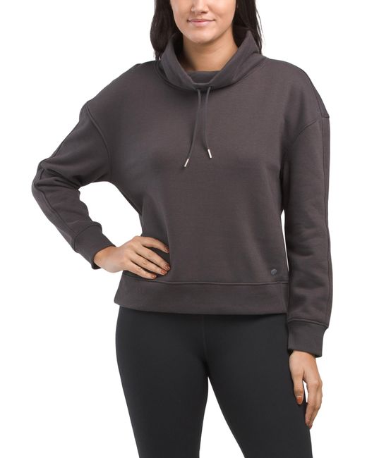 Tj Maxx Gray Breakout Long Sleeve Pull Over Sweatshirt, Spandex/Cotton/Polyester