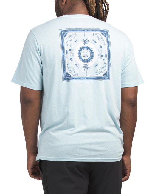 Tj Maxx Blue Hanky T-Shirt For Cotton/Polyester for men
