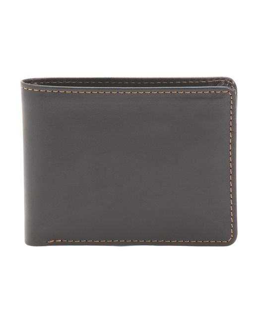 Tj Maxx Gray Leather Voyager Gusseted Bifold Wallet For for men