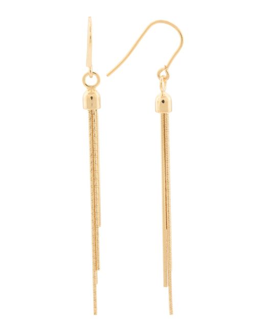 Tj Maxx White 18Kt Plated Multi-Chain Drop Earrings For