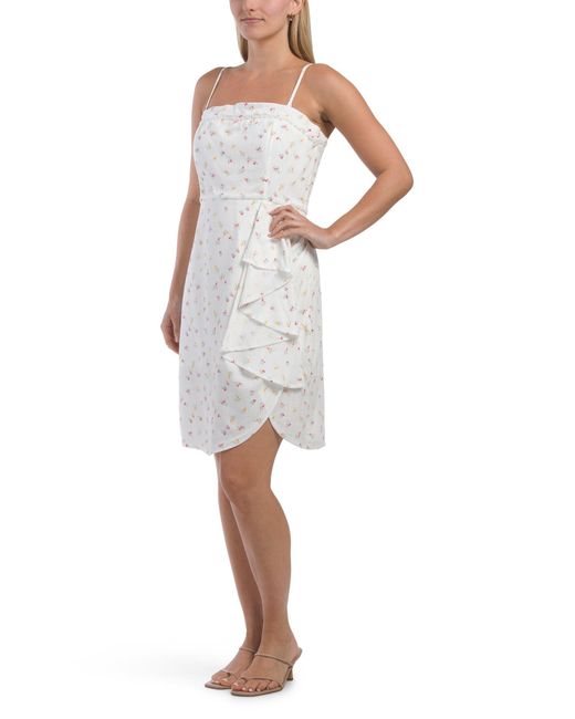 Tj Maxx White Valetta Drape Dress For Linen/Viscose