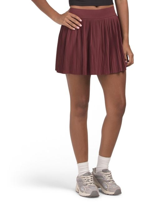 Tj Maxx Red Mini Pleated Skort, Spandex/Polyester