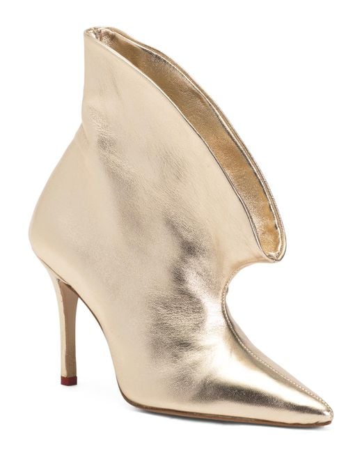 Tj Maxx Natural Leather Alicia Heeled Booties For