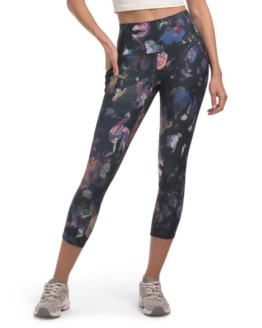 Tj Maxx Blue Interlock Capris, Spandex/Polyester