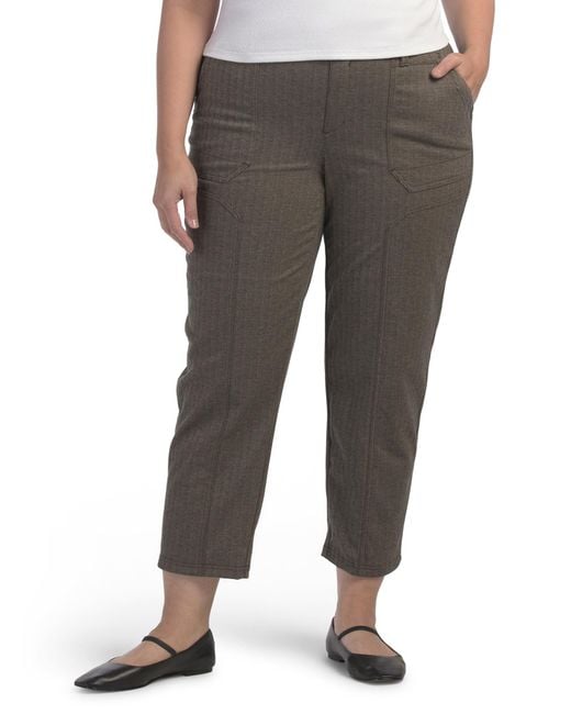 Tj Maxx Gray Plus Ab Solution Utility Pants For Spandex/Polyester