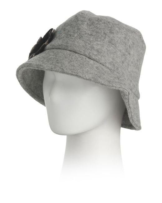 Tj Maxx Gray Wool Blend Newsboy Bucket Hat For Polyester/Wool