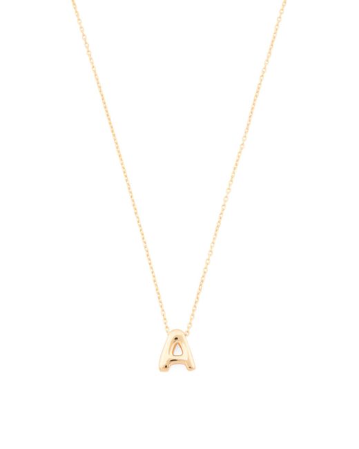 Tj Maxx White 18Kt/A Plated Sterling Puffy Initial Necklace For